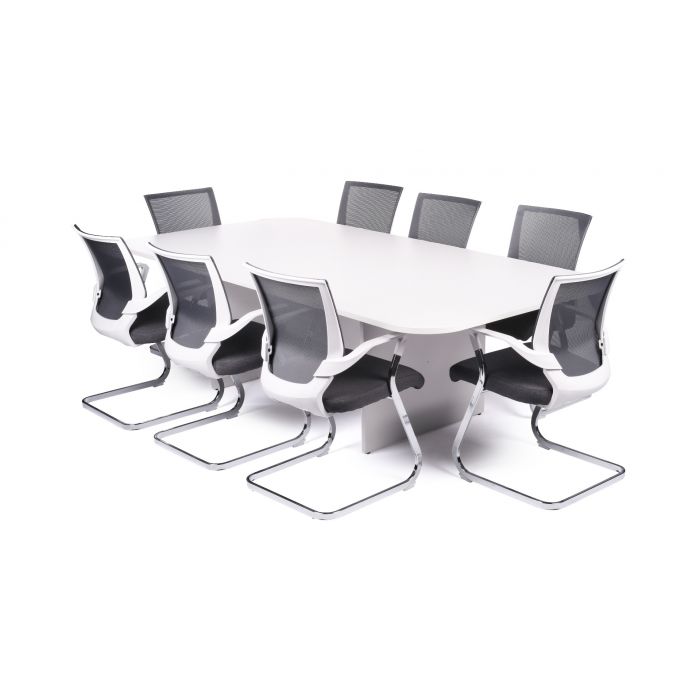 White modern conference deals table