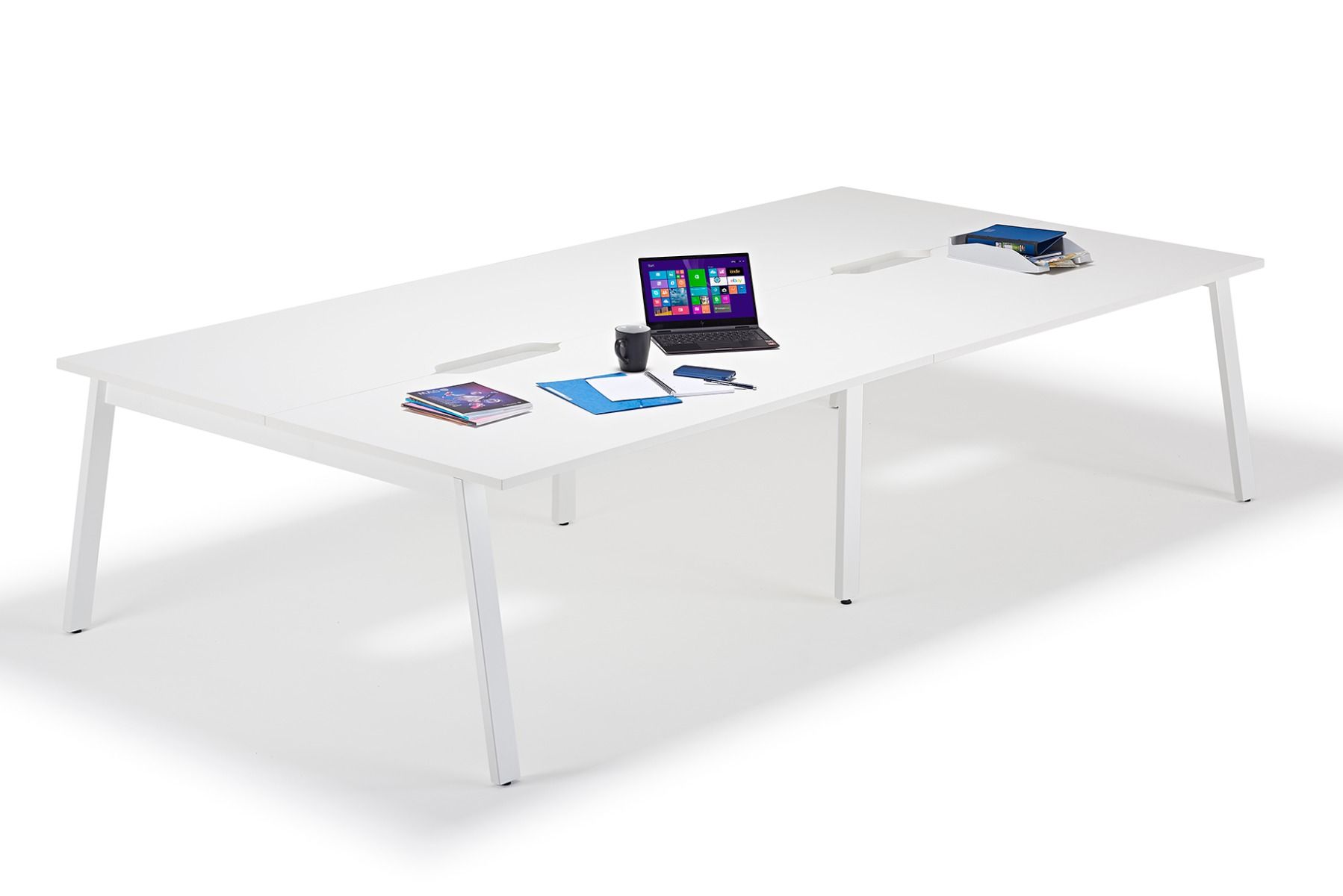 white bench desk