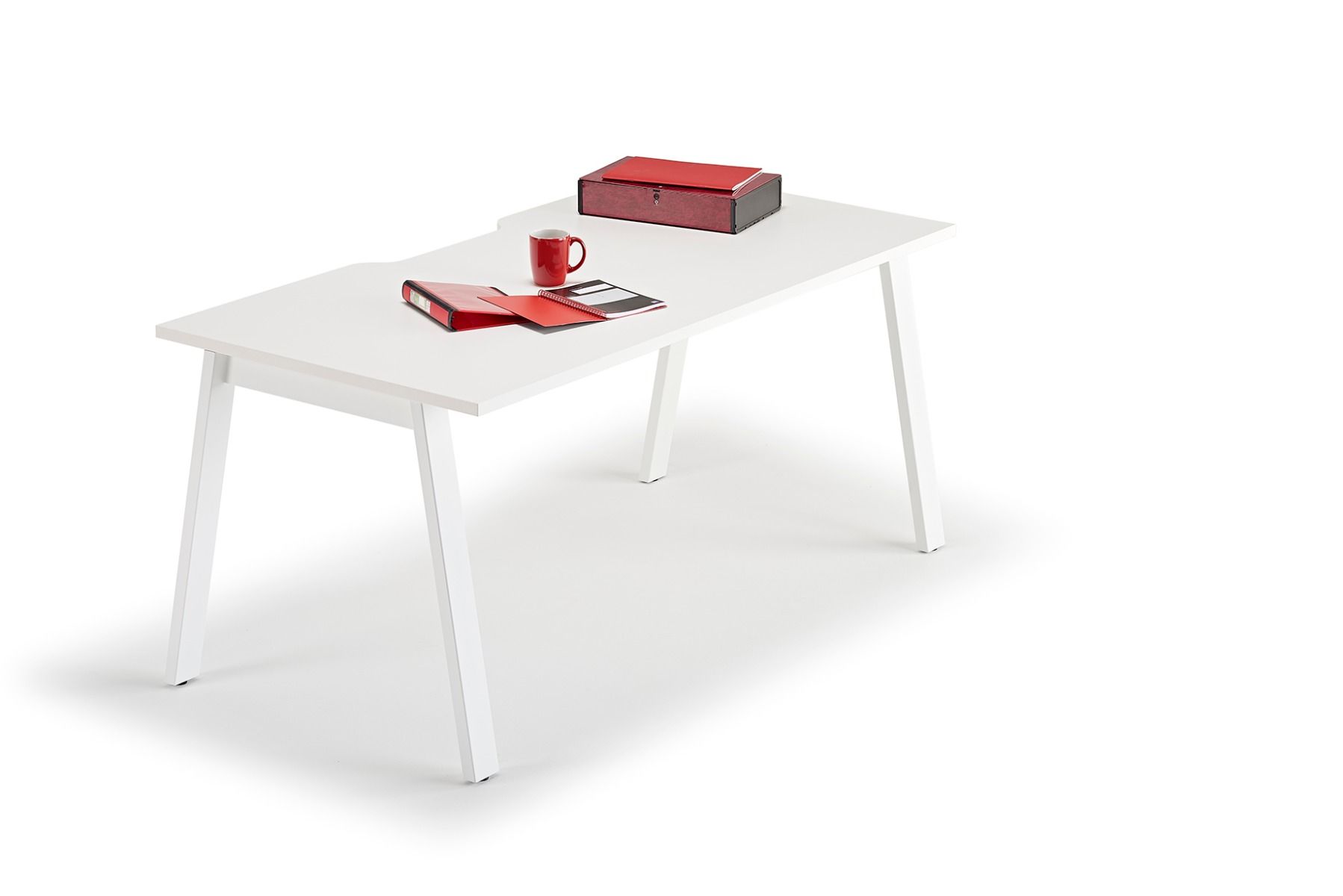 white bench desk