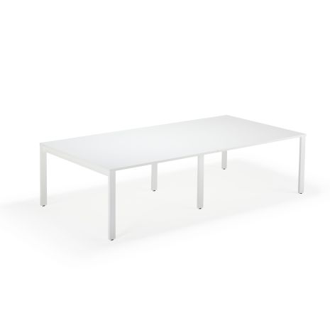 White Executive Bench Style Tables - 2800mm x 1400mm Table