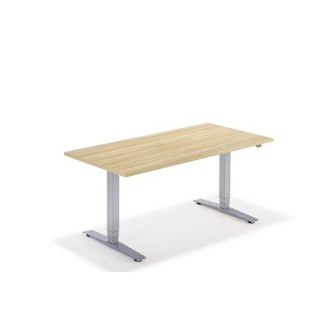 American Light Oak Sit Stand Height Adjustable Electric Desk