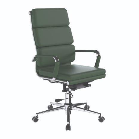 Charles Eames Inspired Classic Soft Pad High Back Chair-Forest Green