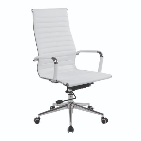 CHARLES EAMES INSPIRED HIGH BACK EXECUTIVE SWIVEL CHAIR-White