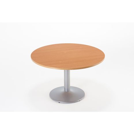 Beech Circular Office Boardroom Table With Trumpet Base 