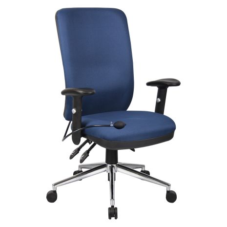 24 Hour Task Chair High Back (Chiropractor Approved) - Blue