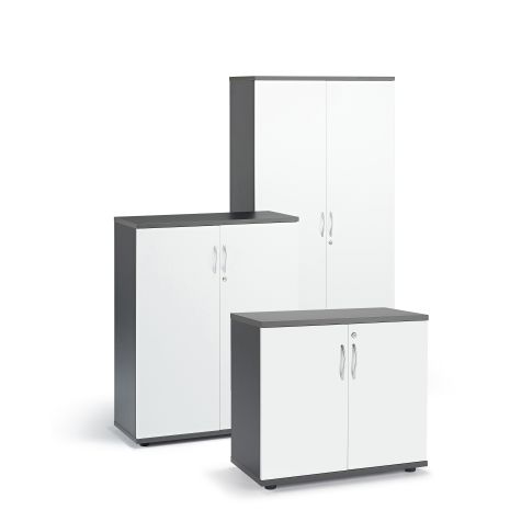 Graphite and White Cupboards (Items Are Sold Separately)