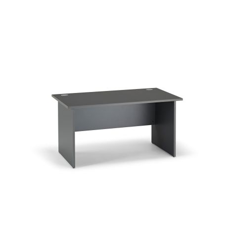 Graphite Grey Straight Panel End Desk