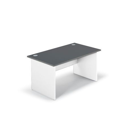 Clearance Graphite Grey and White Panel Leg Desk