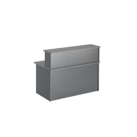 Straight Graphite Grey Reception Desk Bundle