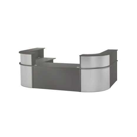 U - Shaped Graphite Grey Reception Bundle