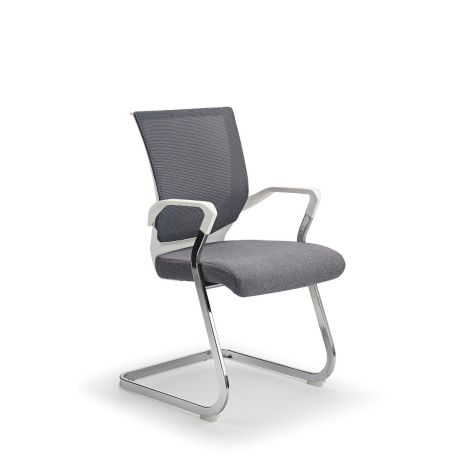 Grey And White Cantilever Chair 