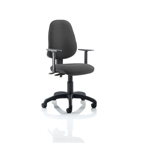 High Backed Office Chair With Adjustable Arms 