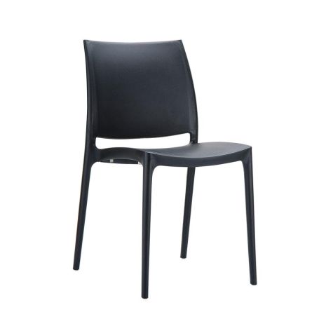 Maya Modern Side Chair-Black