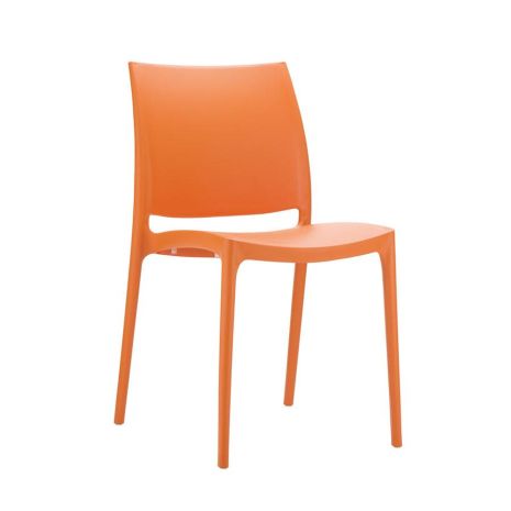 Maya Modern Side Chair-Orange