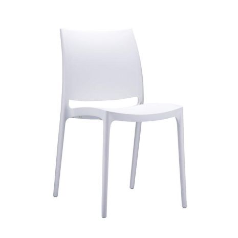 Maya Modern Side Chair-White